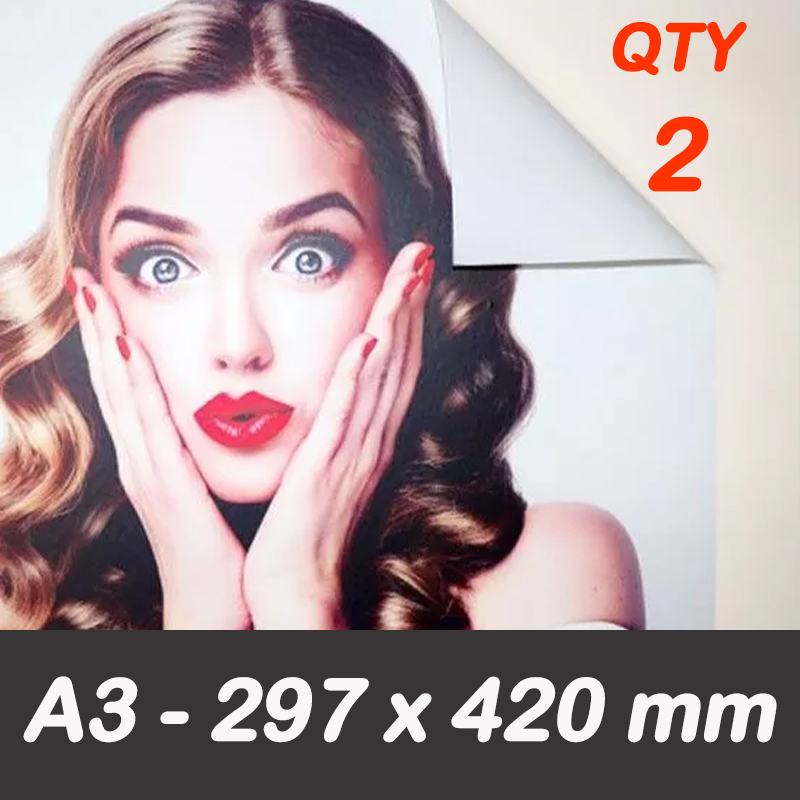 A3 - 297 x 420 mm Self-Adhesive Photo Satin Paper 240gsm QTY 2 - STANDARD SIZE | a3-self-adh-poster-print.jpg