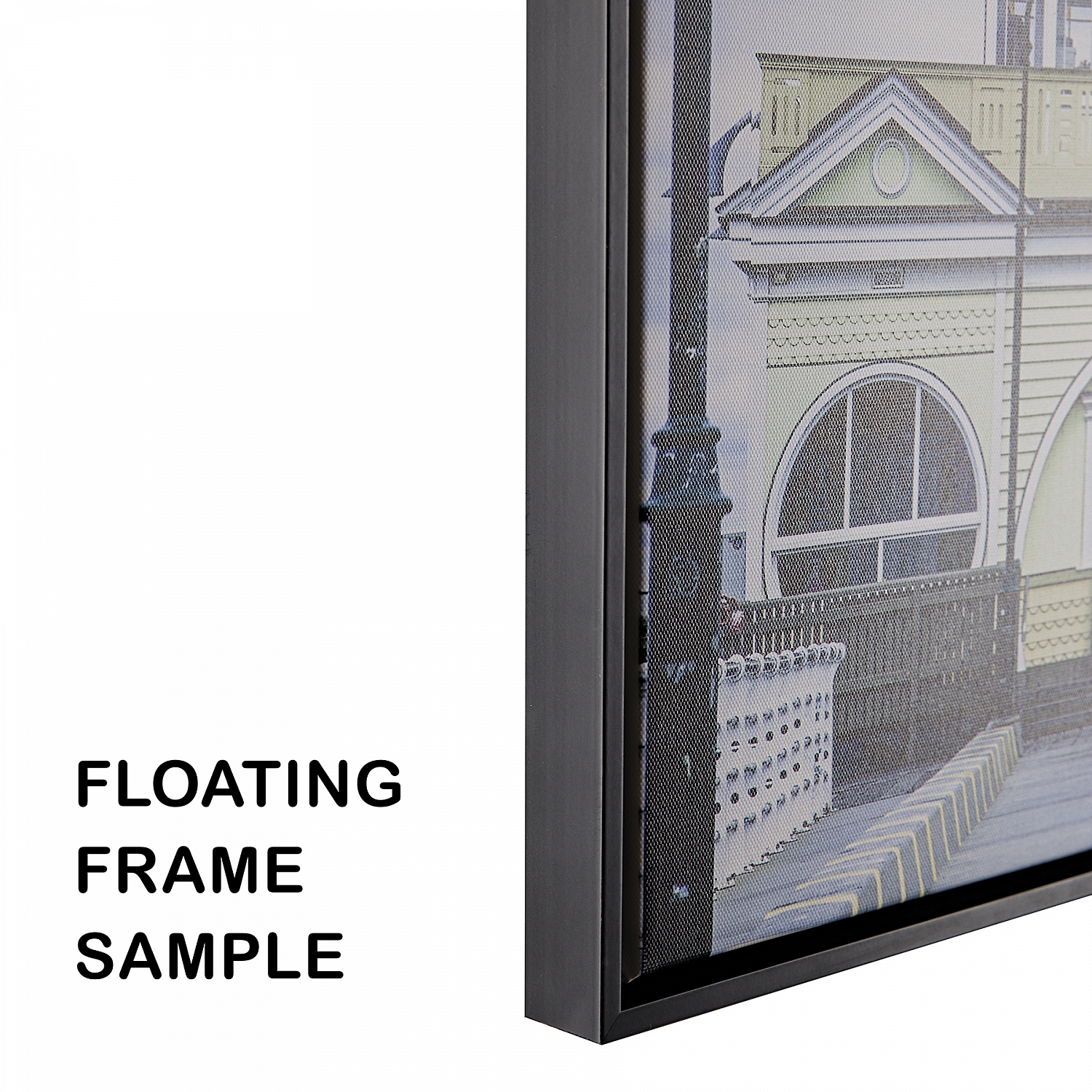 RAW timber, WHITE, BLACK, Floating Frames (shadow box frame) DIY Canvas kit | Black_Floating_Frame_O1.jpg