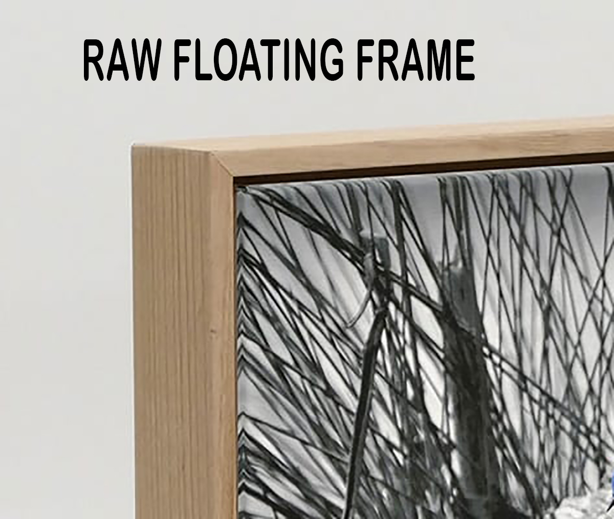 RAW timber, WHITE, BLACK, Floating Frames (shadow box frame) DIY Canvas kit | RAW_timber_floating_frameV1.jpg