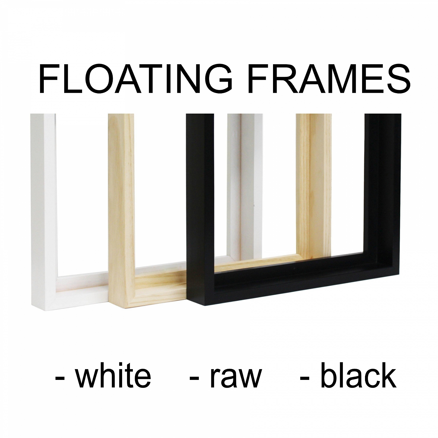 FLOATING FRAME (SHADOW BOX) - SQUARE CANVAS PRINT YOUR OWN CUSTOM IMAGE | Floating_frames.jpg