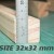 RAW TIMBER Canvas stretcher bars 32x32 mm , DIY KIT, Canvas Frames Wood Frame, Picture frame Moulding, (SOLD PER METER) | BARS_SIZE.jpg