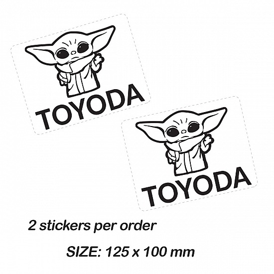 TOYODA DECAL STICKER STANDARDS or (LAMINATED) 2 Stickers per order
