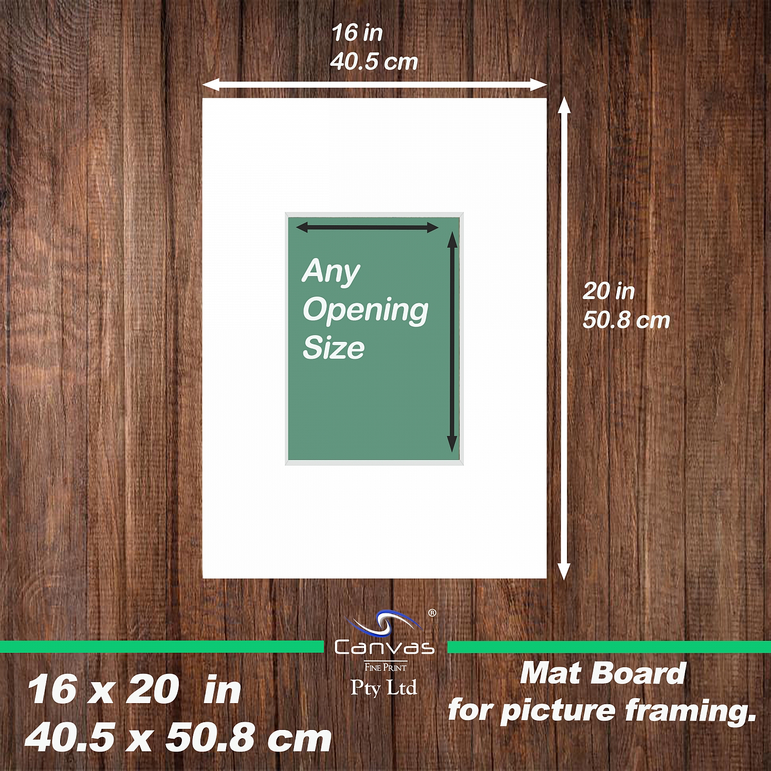 Custom Premium Matboard 16x20 inch (405x508 mm) - Peterboro Hampton | white_matboard.jpg