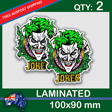 JOKER, QTY 2, DECAL STICKER (LAMINATED) Die Cut for Car ,Ute, Caravan, 4x4 | JOKER_v34.jpg