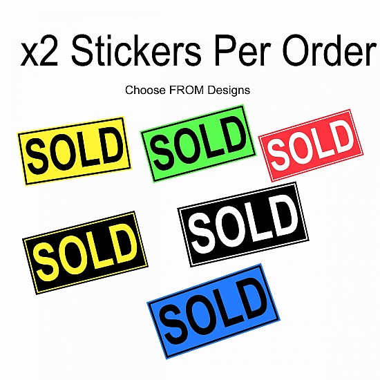 600x300 Sold - Self Adhesive Stickers DECALS, promotion QTY 2 per order
