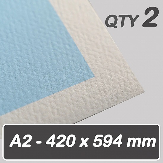 A2 - 420 x 594 mm Creative Textured Cotton Paper 320gsm (QTY 2)